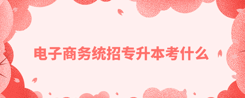 電子商務(wù)統(tǒng)招專(zhuān)升本考什么