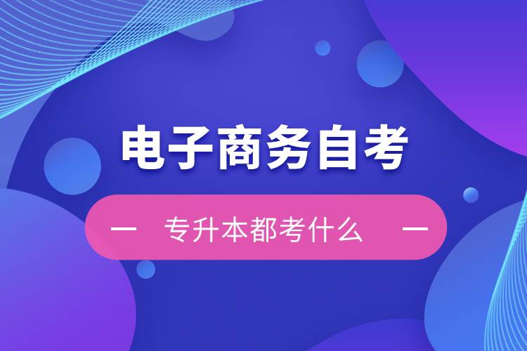 電子商務自考專升本都考什么