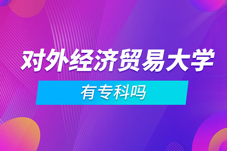 對外經(jīng)濟貿(mào)易大學有?？茊? /></p><p style=