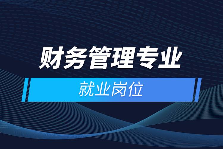 財(cái)務(wù)管理專業(yè)的就業(yè)崗位